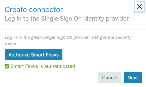 Smart Flows Authorization Success message
