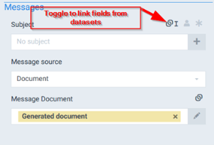 Linked field button 