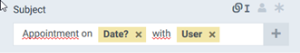 Example linked subject field 