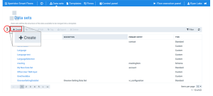 Open Create data set wizard 