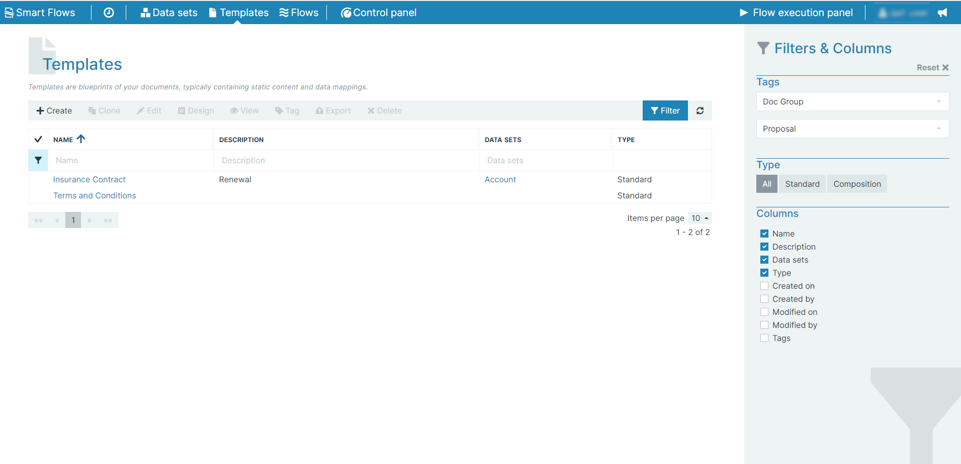 Templates_Filtering with Tags
